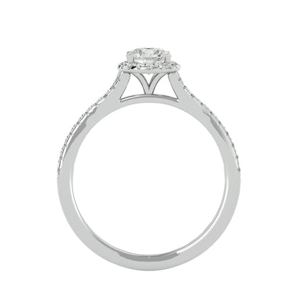 Yasmin halo diamond engagement ring