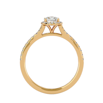 Yasmin halo diamond engagement ring