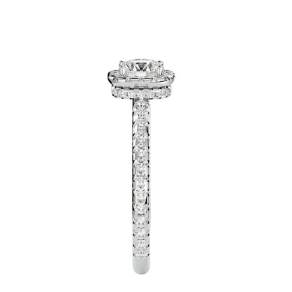 Misha halo diamond engagement ring