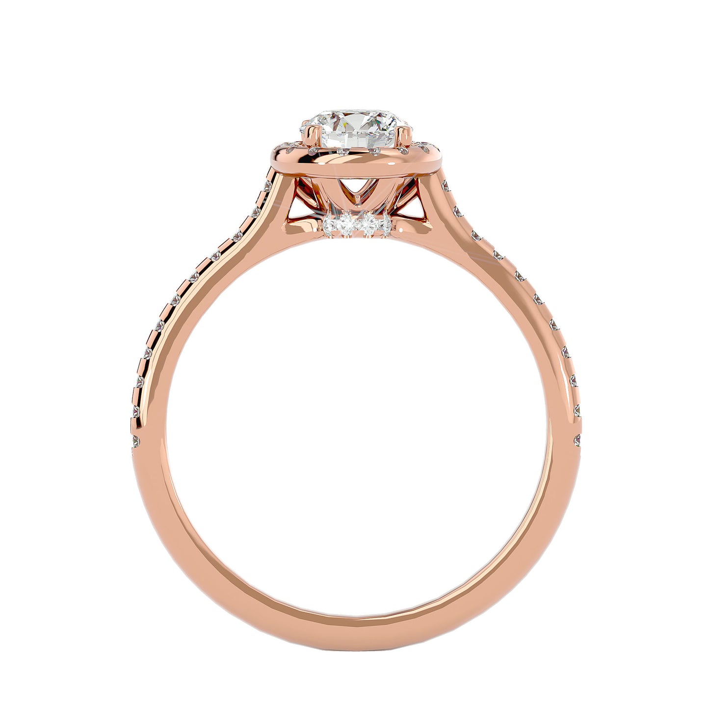 Noor Halo Diamond Engagement Ring