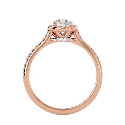 Noor Halo Diamond Engagement Ring