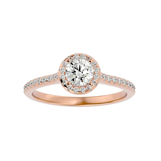 Noor Halo Diamond Engagement Ring