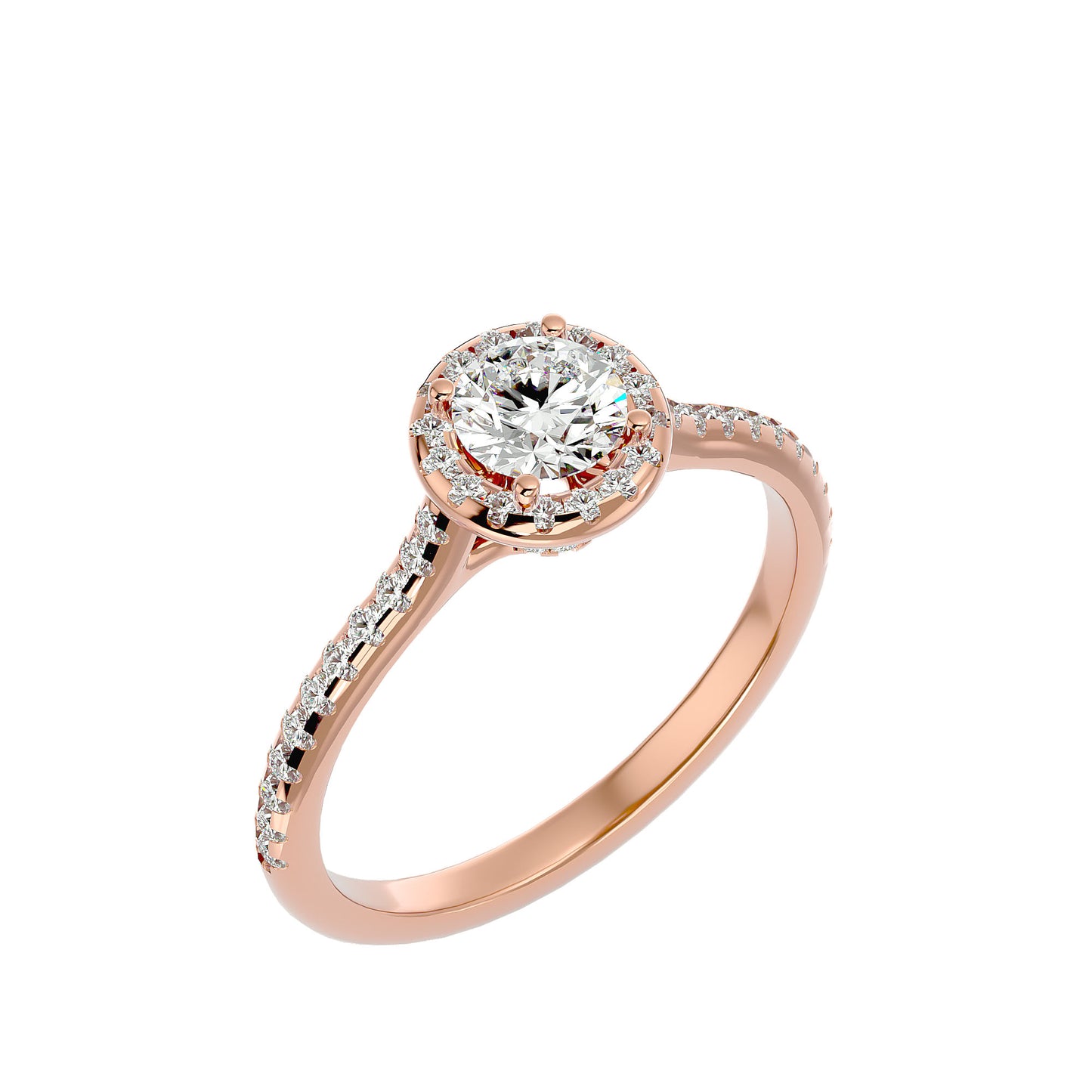 Noor Halo Diamond Engagement Ring