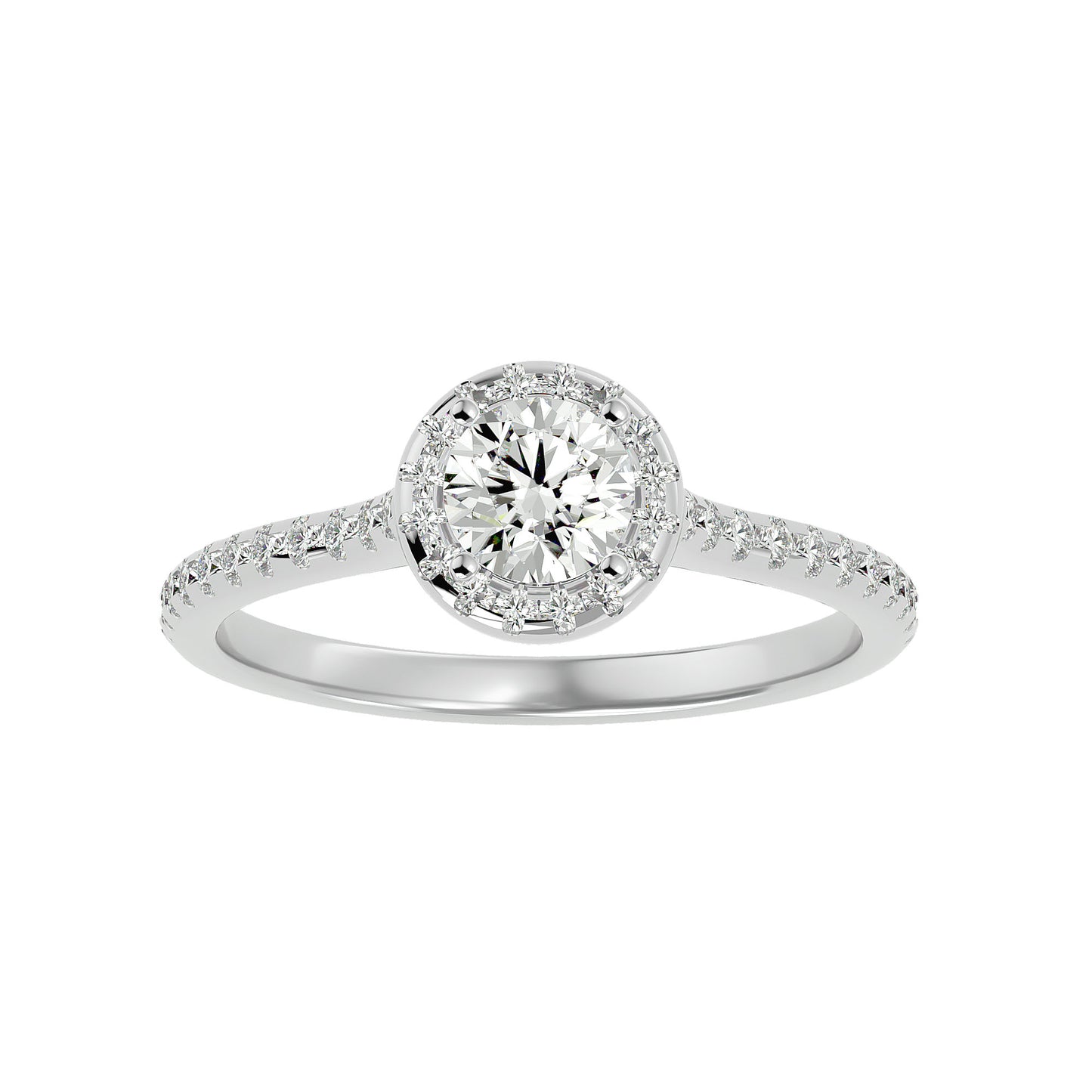 Noor Halo Diamond Engagement Ring
