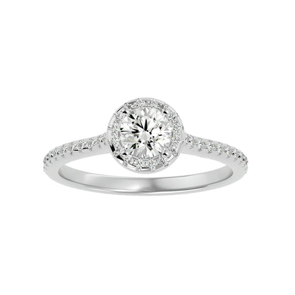 Noor Halo Diamond Engagement Ring