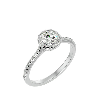 Noor Halo Diamond Engagement Ring