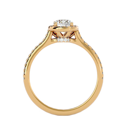Noor Halo Diamond Engagement Ring
