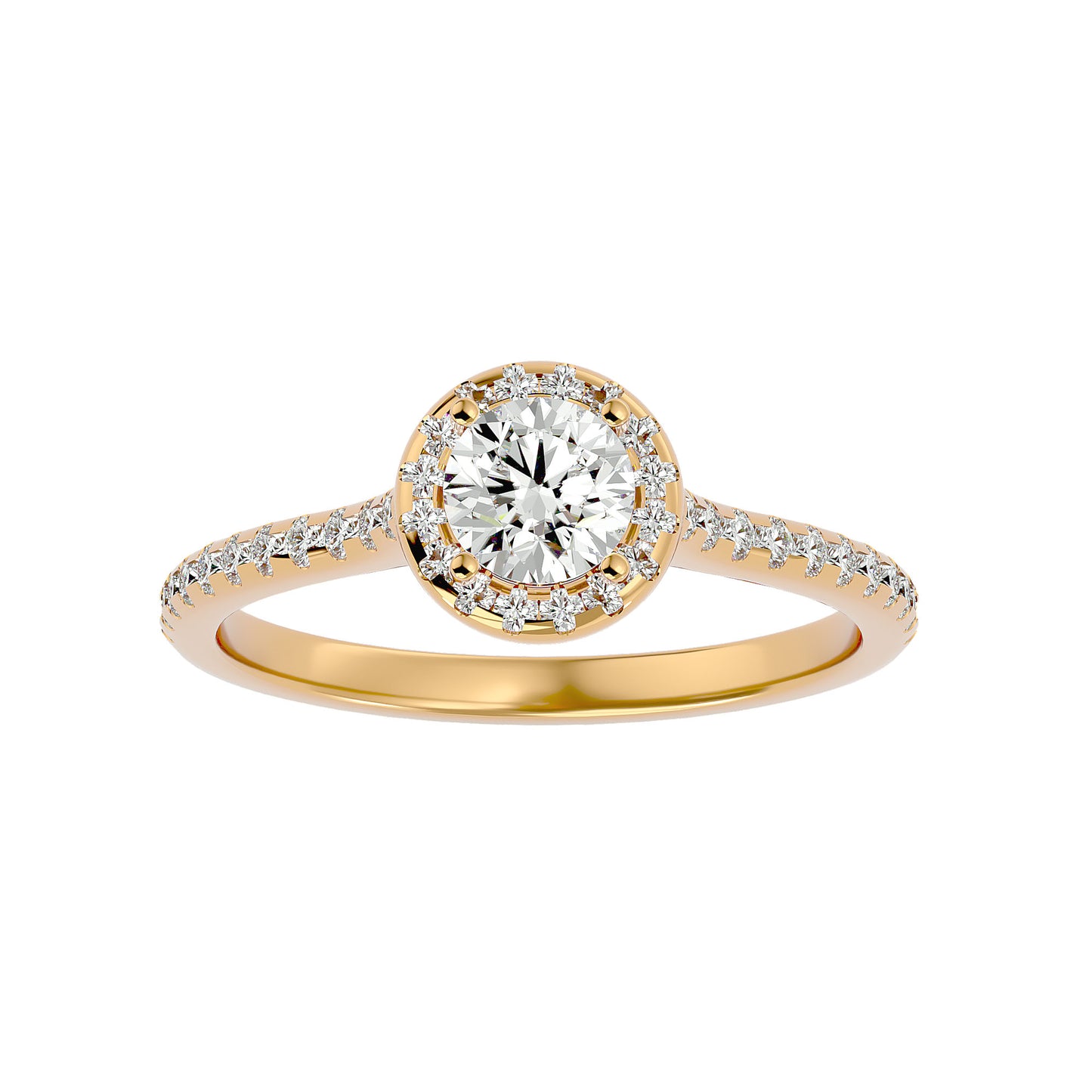 Noor Halo Diamond Engagement Ring
