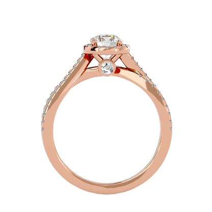 Electro criss cross diamond engagement ring