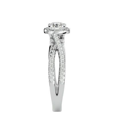 Electro criss cross diamond engagement ring