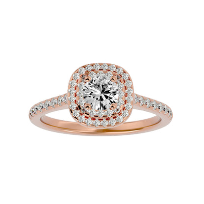 Liana Double Halo Diamond Engagement Ring