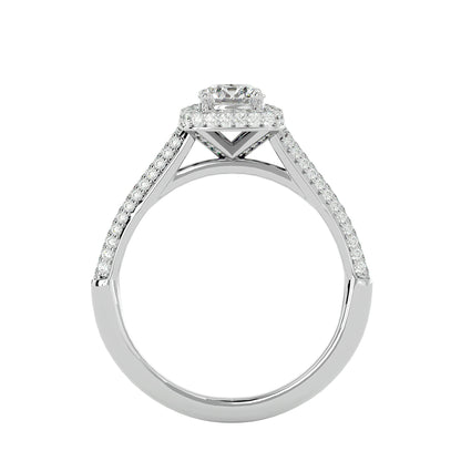 Pilar Halo Diamond Engagement Ring