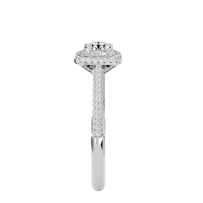 Pilar Halo Diamond Engagement Ring