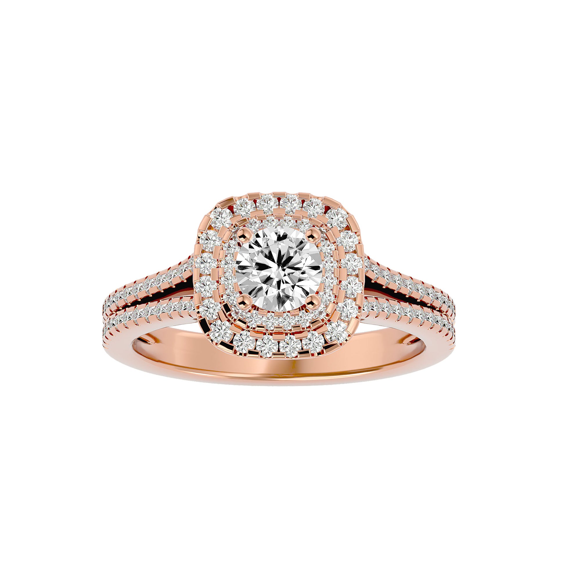 Esmeralda Double Halo Diamond Engagement Ring