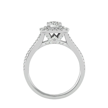 Esmeralda Double Halo Diamond Engagement Ring