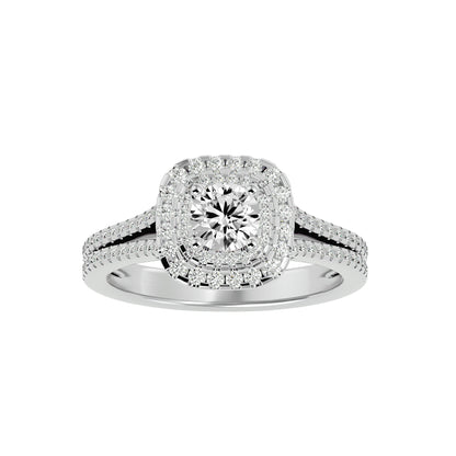 Esmeralda Double Halo Diamond Engagement Ring