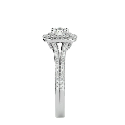 Esmeralda Double Halo Diamond Engagement Ring