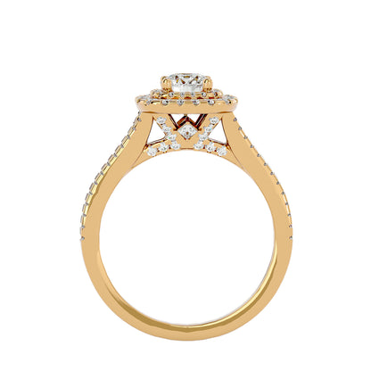 Esmeralda Double Halo Diamond Engagement Ring