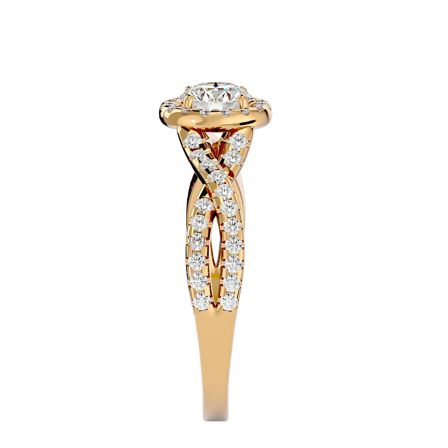 Renata interwine diamond engagement ring