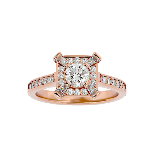 Ayla Halo Diamond Engagement Ring