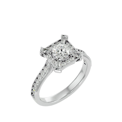 Ayla Halo Diamond Engagement Ring