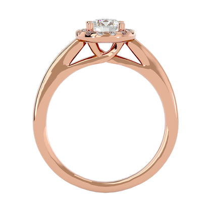Aaliyah Halo diamond engagement ring