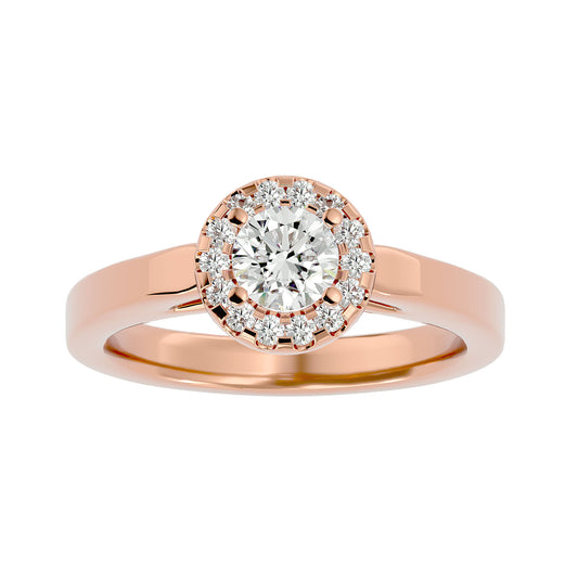 Aaliyah Halo diamond engagement ring