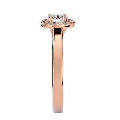 Aaliyah Halo diamond engagement ring