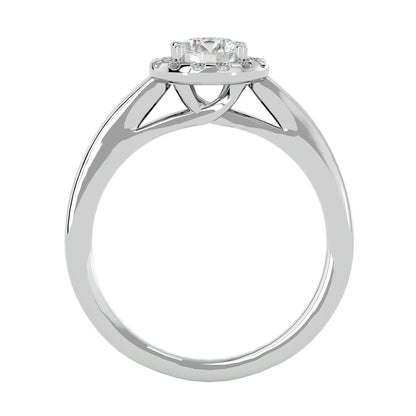 Aaliyah Halo diamond engagement ring
