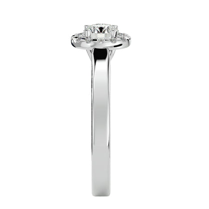Aaliyah Halo diamond engagement ring
