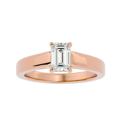 Emerald criss cross diamond engagement ring