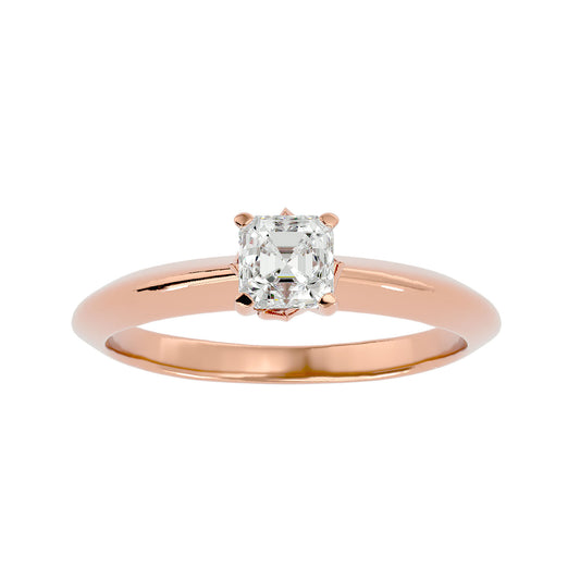Knife edge diamond engagement ring