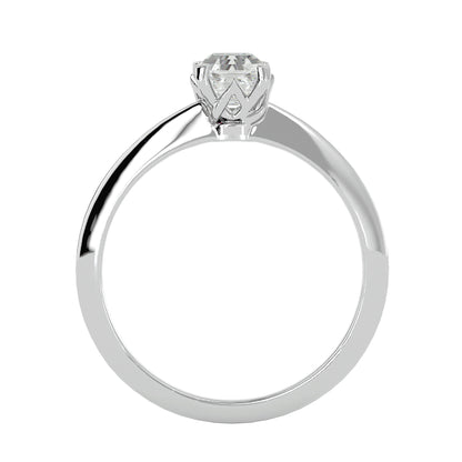 Knife edge diamond engagement ring