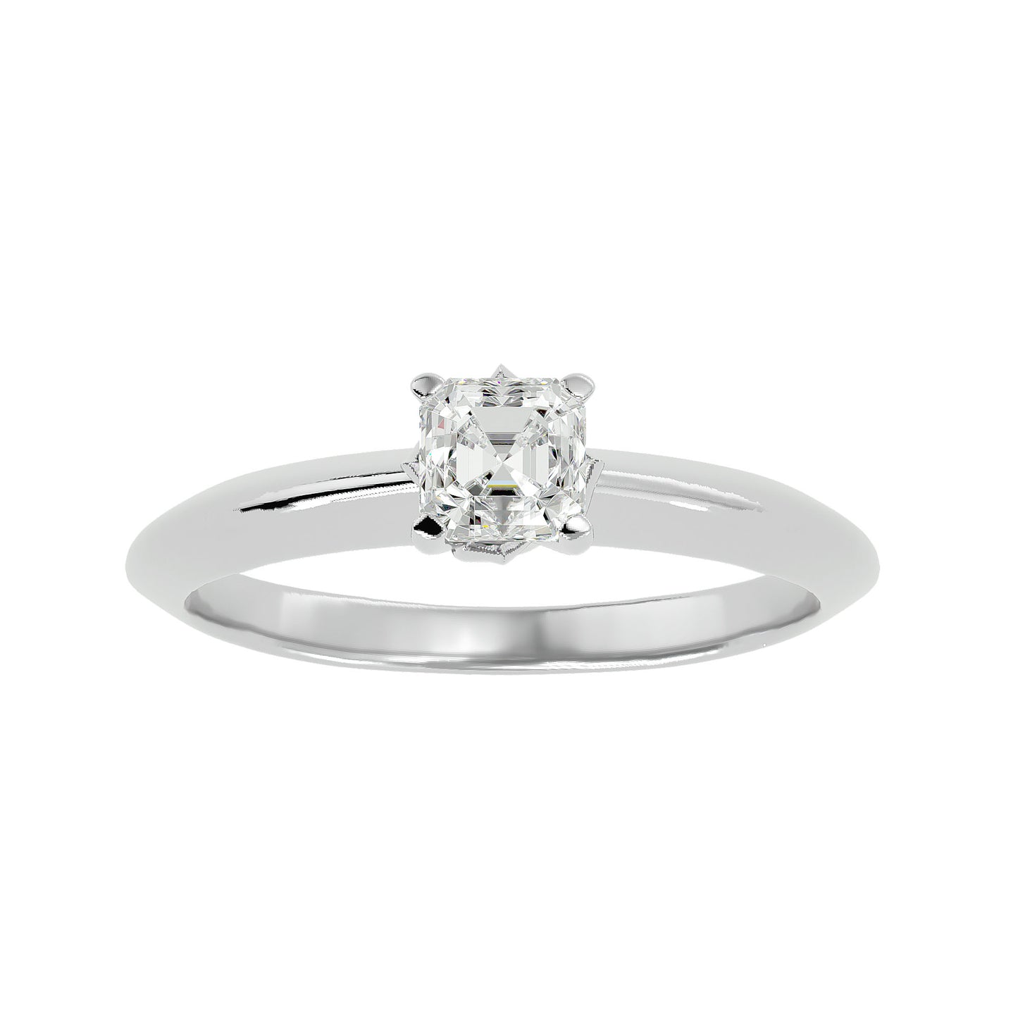 Knife edge diamond engagement ring