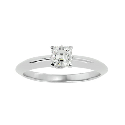 Knife edge diamond engagement ring
