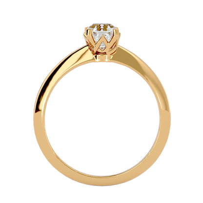 Knife edge diamond engagement ring