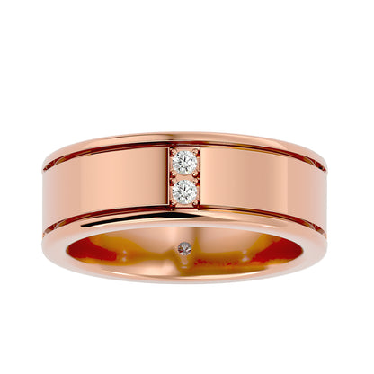 Station round men's ring