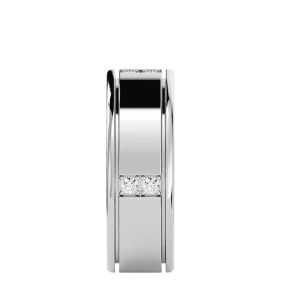 Station round men's ring