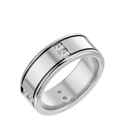 Station round men's ring