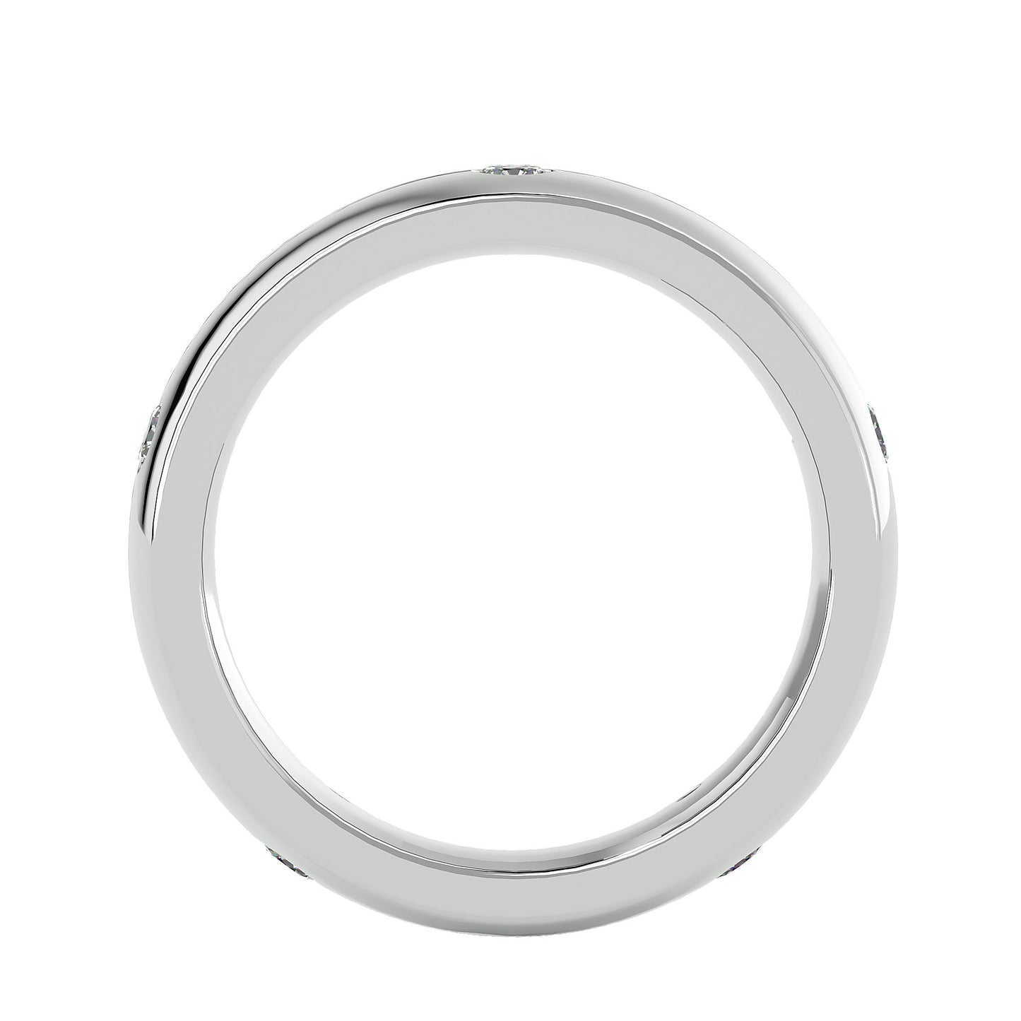 Flush set station men's ring
