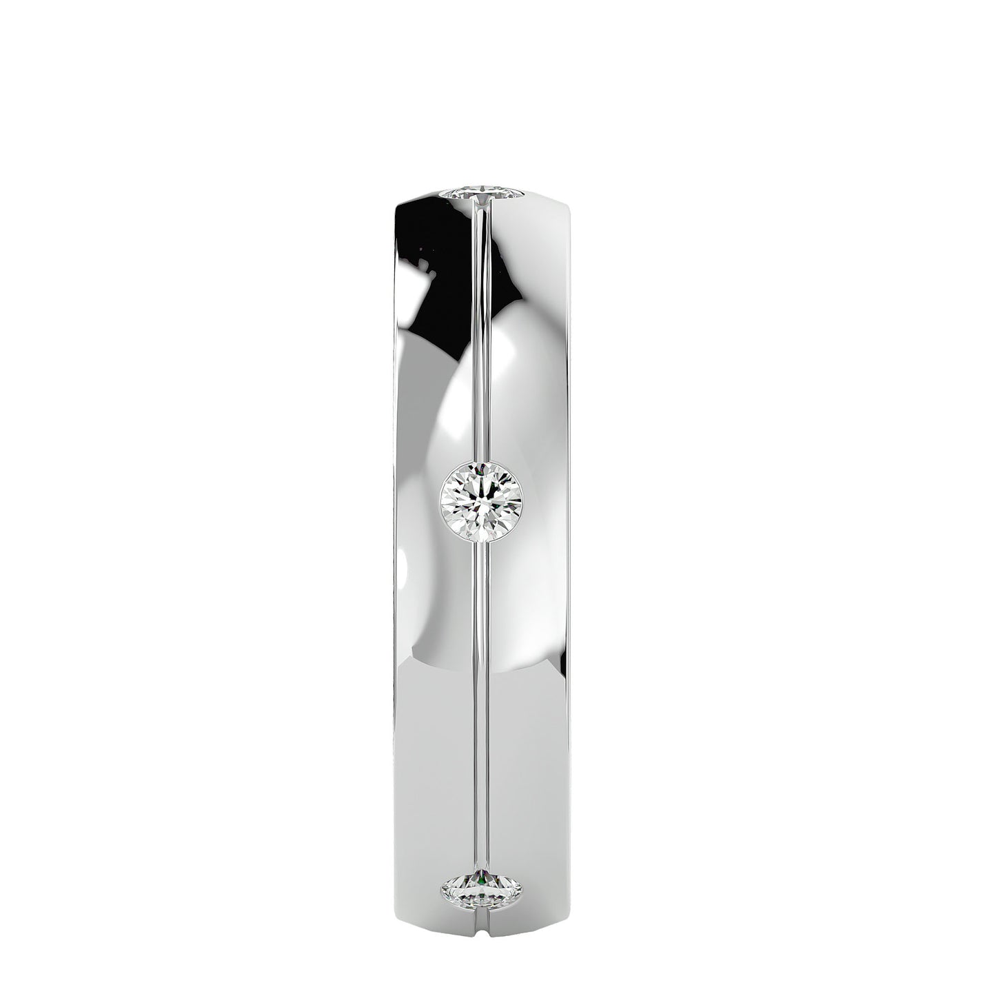 Flush set station men's ring