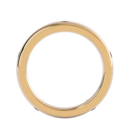Flush set station men's ring