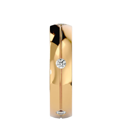 Flush set station men's ring