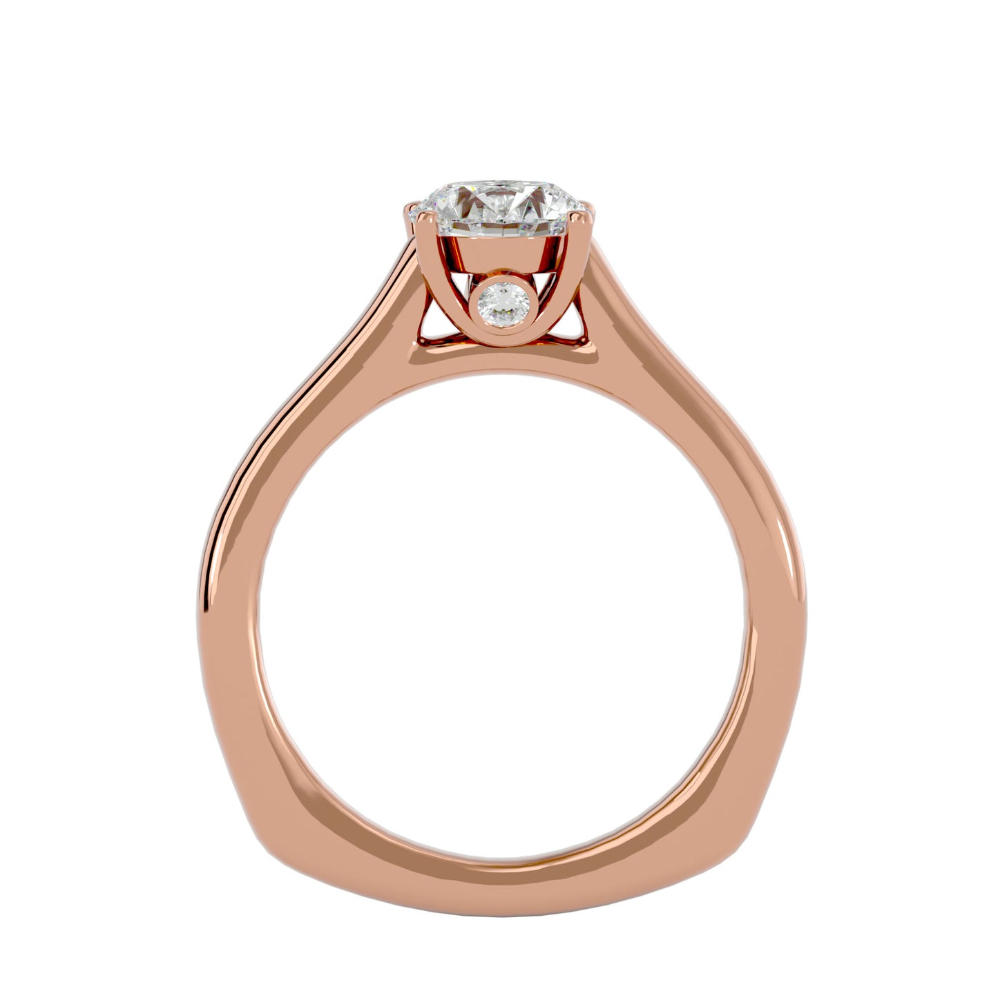 Asteria round diamond engagement ring