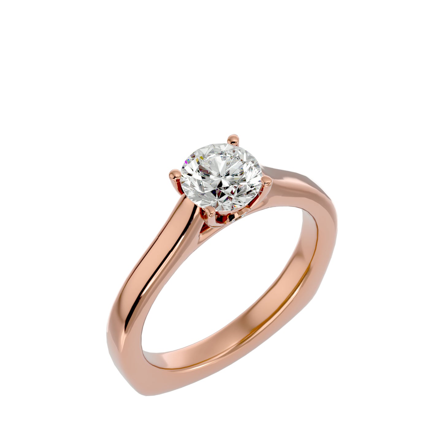 Asteria round diamond engagement ring