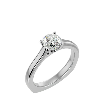 Asteria round diamond engagement ring