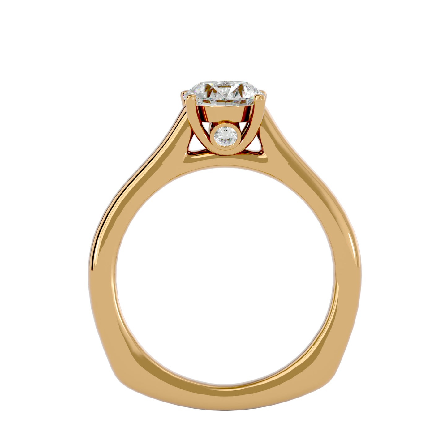 Asteria round diamond engagement ring