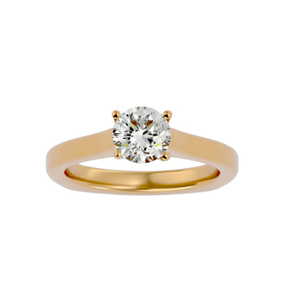 Asteria round diamond engagement ring