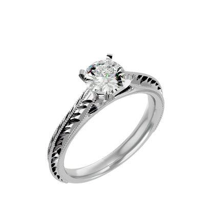 Twisted Elegance round diamond engagement ring