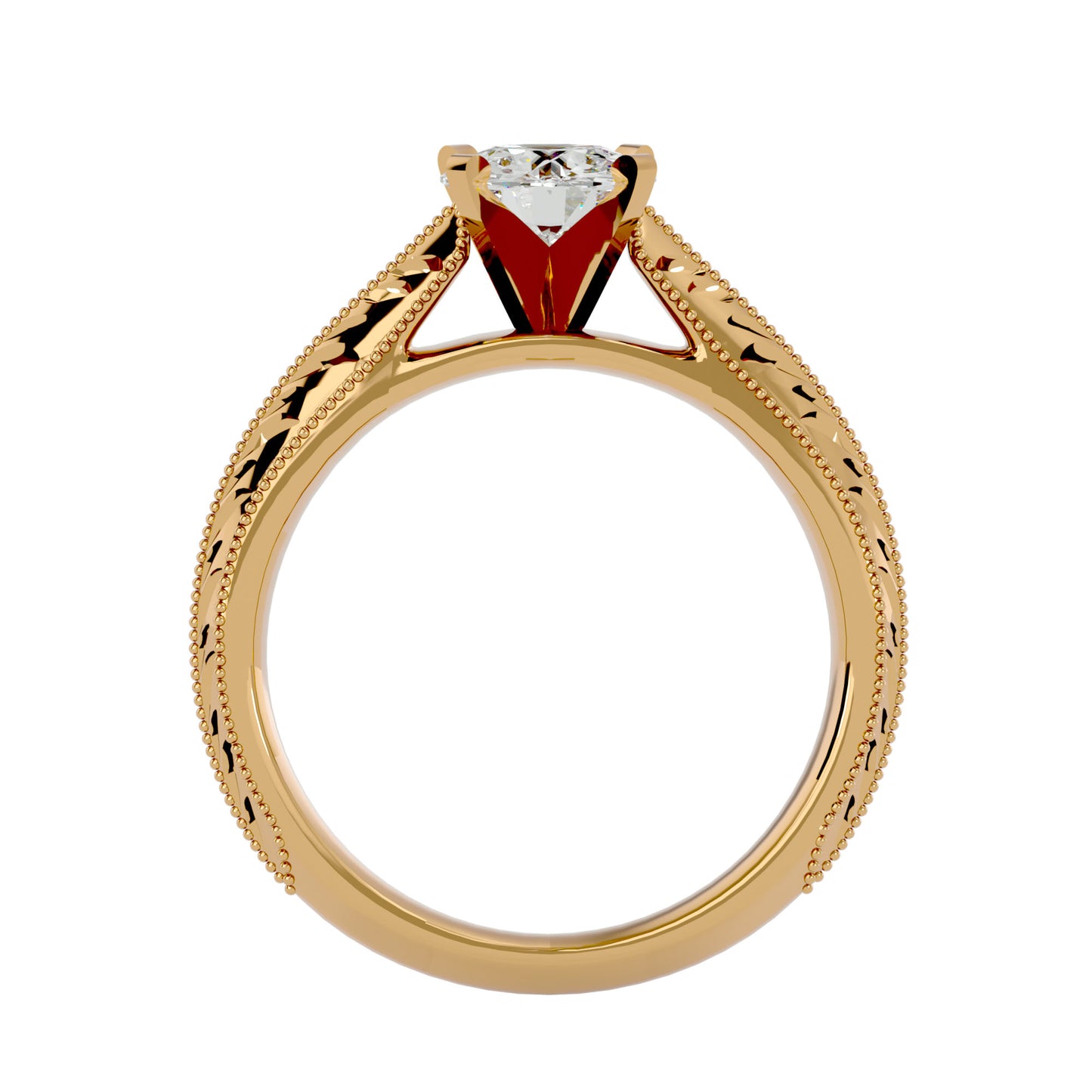 Twisted Elegance round diamond engagement ring
